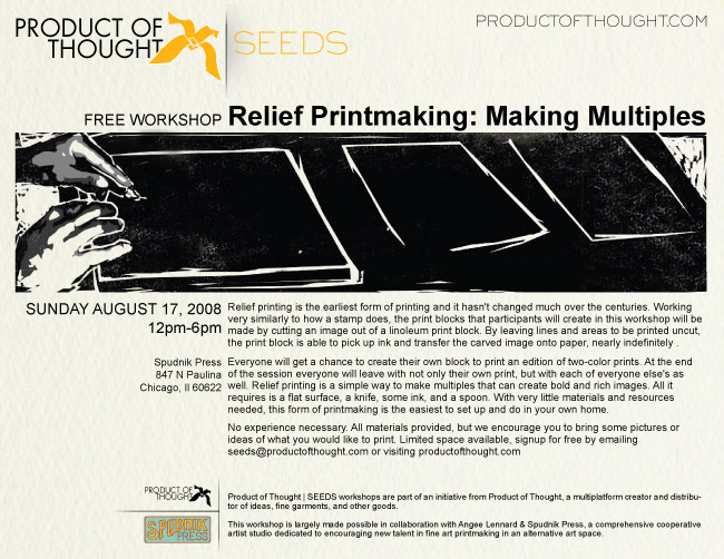 free relief print workshop